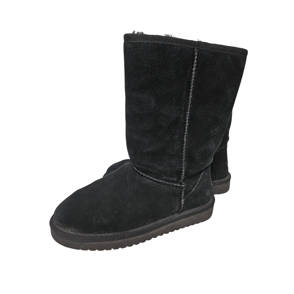 Koolaburra by UGG Boots Womens 6 Black Victoria Tall Suede Bow 1017089 Cozy